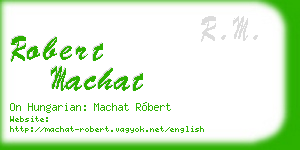 robert machat business card